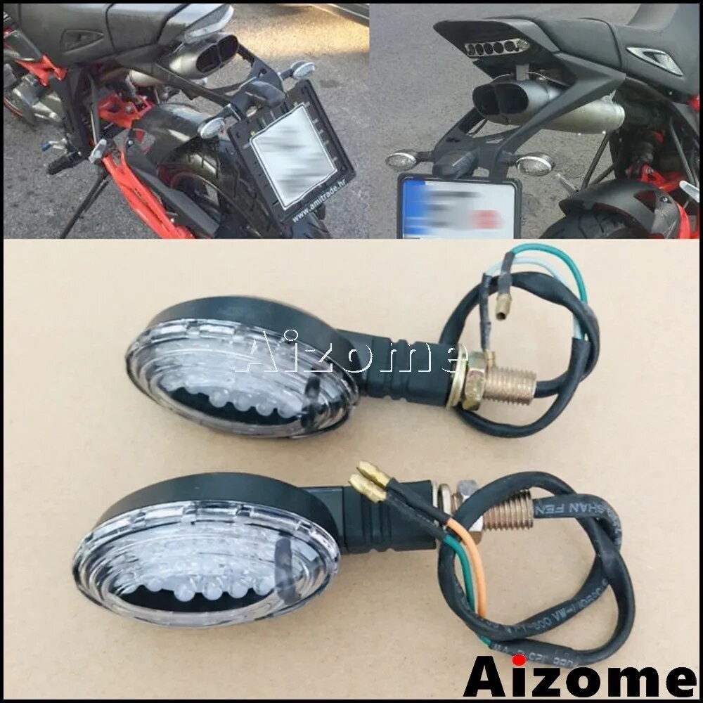 AI Motorcycle LED Turn Signals E-mark Turn Indicator Lights Blinkers For Bennche Megelli 125S 125R 1