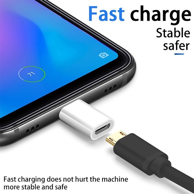 ตัวแปลงชาร ์ จอะแดปเตอร ์ Micro USB Female เป ็ น USB-C / Type-C OTG