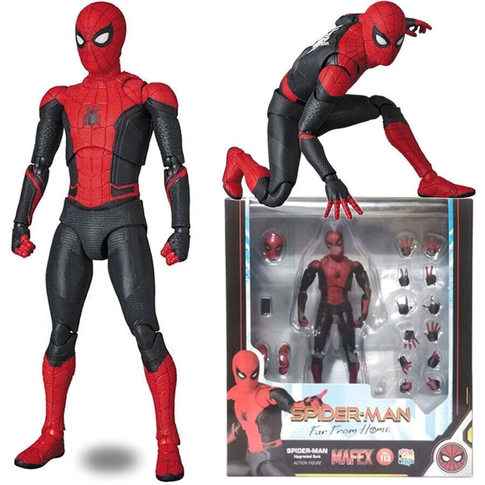 SpiderMan Figure Mafex No.113 Spider-Man Far From Home Toys Set anime gift Action Figures