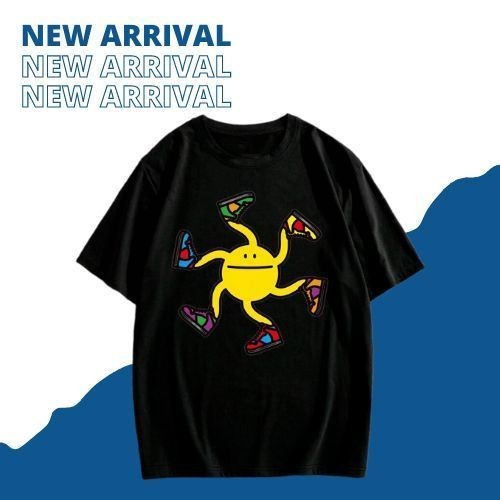 (🔥พร้อมส่ง🔥) ใหม่ แฟชั่นวัยรุ่นเสื้อ t-shirt แขนสั้นคอกลมพิมพ์ลวดลาย ผ้าคอตตอนใส่สบายAS-5XL