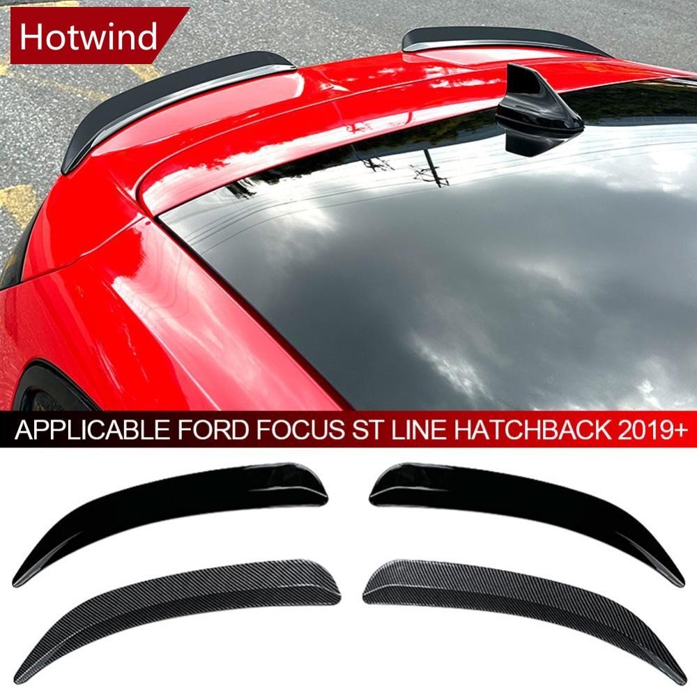 Hotwind ครีบสปอยเลอร์ คาร์บอนไฟเบอร์ สีดํา สําหรับ Ford Focus ST Line Hatchback 2019-2023 Q8R3 2 ชิ้