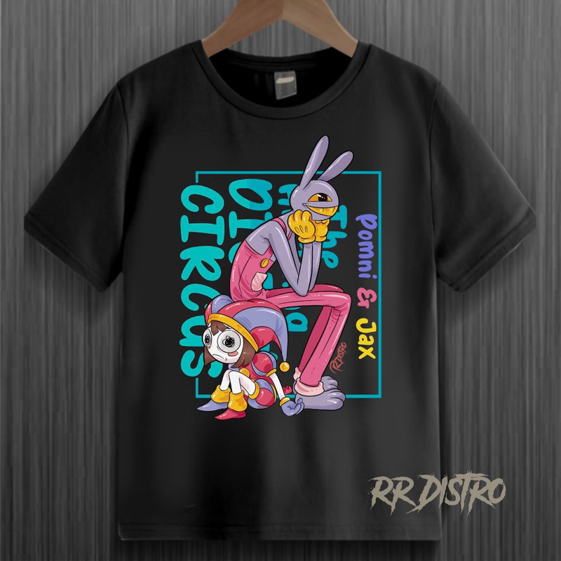 เสื้อยืด พิมพ์ลาย The Amazing Digital Circus Pomni & jax สําหรับเด็ก