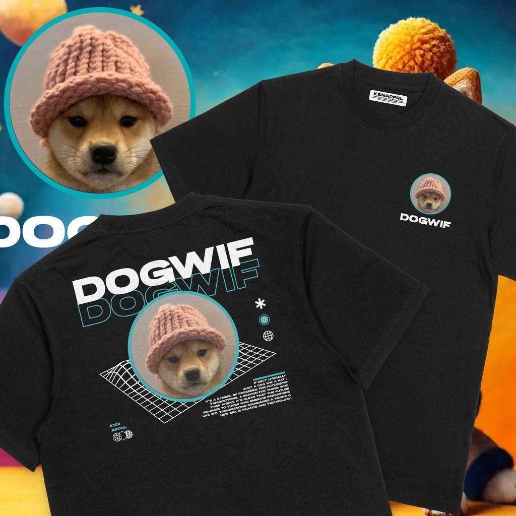 เสื้อยืด Crypto "Dogwifhat Streetwear" - Wif/Meme Coin/Token Meme