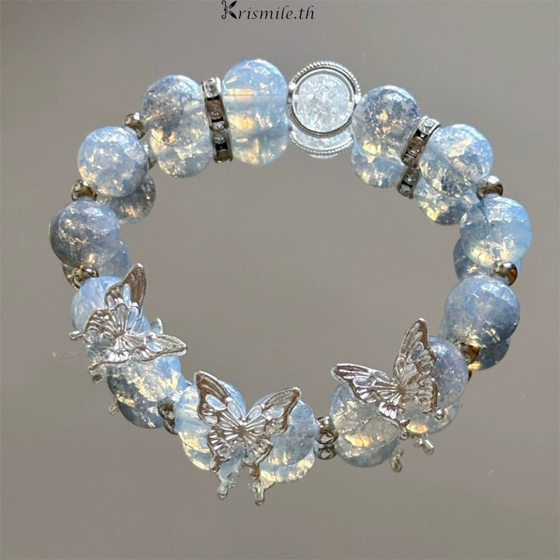 COD-ในไทย สร้อยข้อมือลูกปัดดอกไม้ Trend Niche Design สร้อยข้อมือระดับไฮเอนด์ สร้อยข้อมือ Fairy Van-Kri