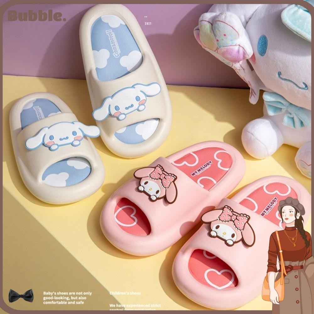 Bubble ผู ้ หญิง Cloud รองเท ้ าแตะ , Sanrio Kuromi Cinnamoroll สไลด ์ Sandals, Leisure Melody Kitty Cat EVA ยางกันลื ่ นรองเท ้ าแตะผู ้ หญิง