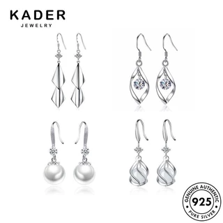 KADER JEWELRY เพชร แฟชั่น แท้ ตุ้มหู 925 ผู้หญิง ต่างหู ห่วง เงิน M142