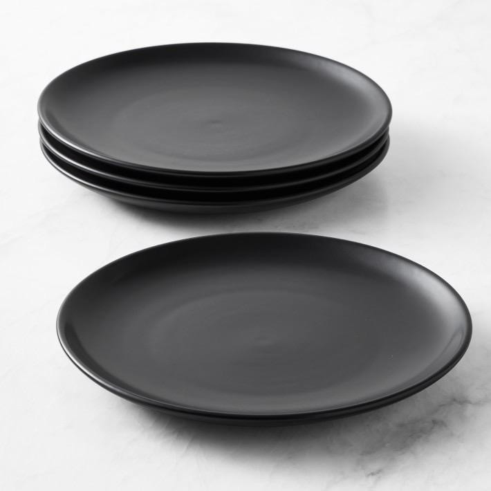 จาน ceramicโทนสี Black ขนาด 10 นิ้ว เซรามิกเข้าไมโครเวฟได้