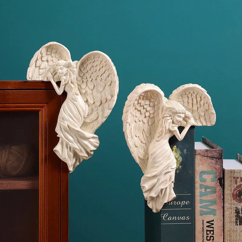 Angel Door Frame Decor Door Frame Angel Wing Sculpture Corner Angel for Door Frame Angel Door Wings 