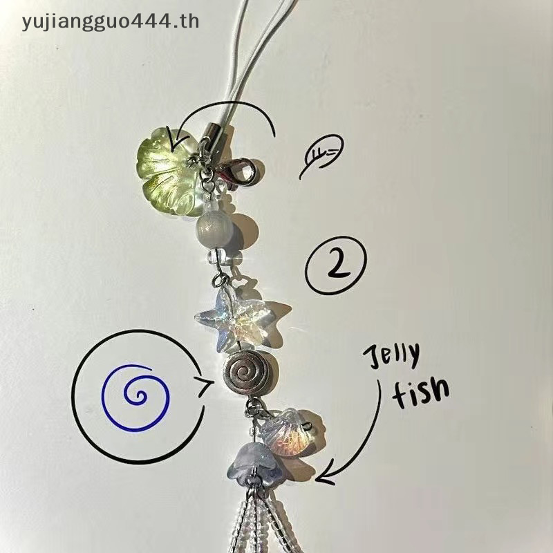 # ใหม่ # น่ารักโทรศัพท์เสน่ห์สายคล้องคอฤดูร้อนมหาสมุทรสไตล์ทะเลวุ้นปลาจี้สายคล้องคอเชือกเส้นเล็กสาวผู้หญิงกระเป๋าพวงกุญแจ .