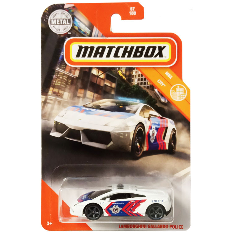 Matchbox MATCHBOX 20B รถตํารวจ Lamborghini Galado สีขาว GALLARDO POLICE 87