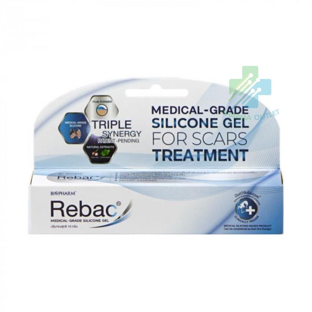 REBAC GEL 15G รีแบค เจล ซิลิโคนเจล 15กรัม ผลิตด้วยซิลิโคนเกรดที่ใช้ทางการแพทย์ (4228)