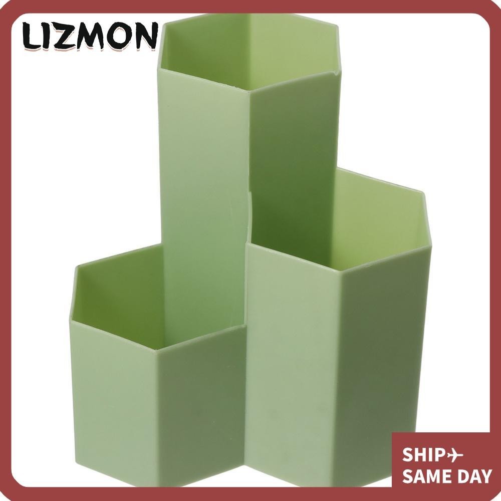 Lizmon กล ่ องดินสอ , อุปกรณ ์ โต ๊ ะพลาสติกสีเขียว , สํานักงานจัดระเบียบดินสอ 3 แบบ