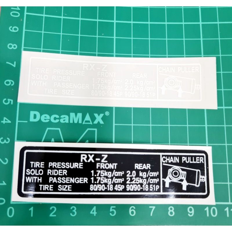 สติ๊กเกอร์ (1 ชิ้น) RXZ motor Chain Puller Rantai Sticker Yamaha RXZ