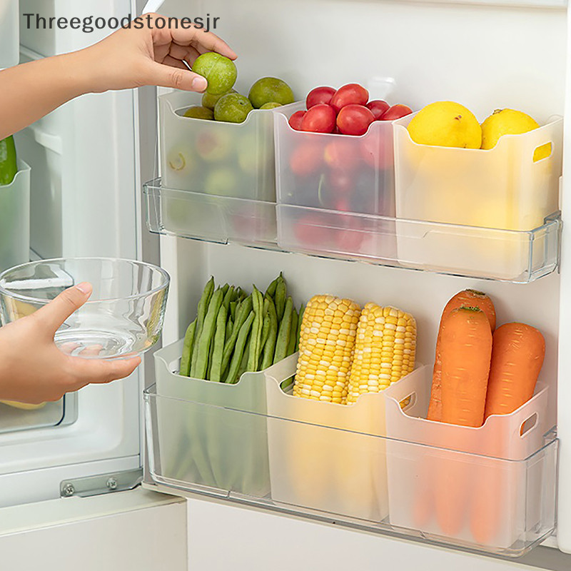Tgst 1 ชิ้นตู้เย็นกล่องเก็บอาหารสด Organizer Cold Storage Crisper ผลไม้เครื่องเทศอาหารกล่องครัวกล่อง JR
