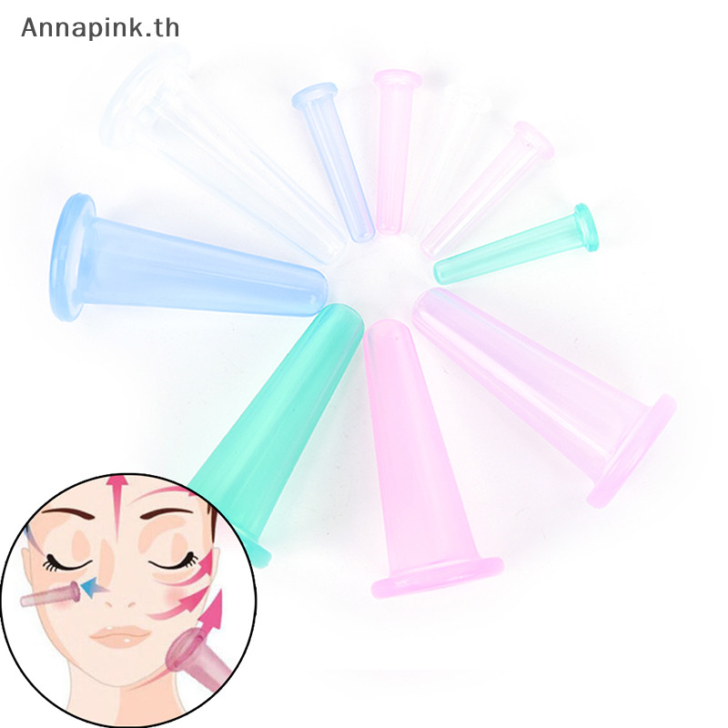 Annapink.th Cup Facial Face Eye ซิลิโคน Cupping ดูดสูญญากาศ Lifg นวด Anti-Age EN