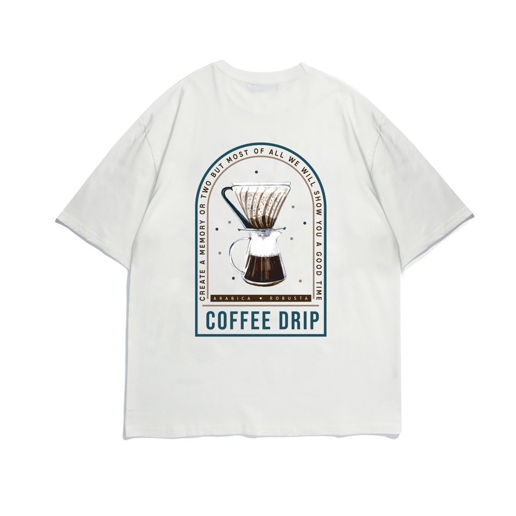 ใหม่ เสื้อยืด Oversize sleeve unisex "Coffee Drip"