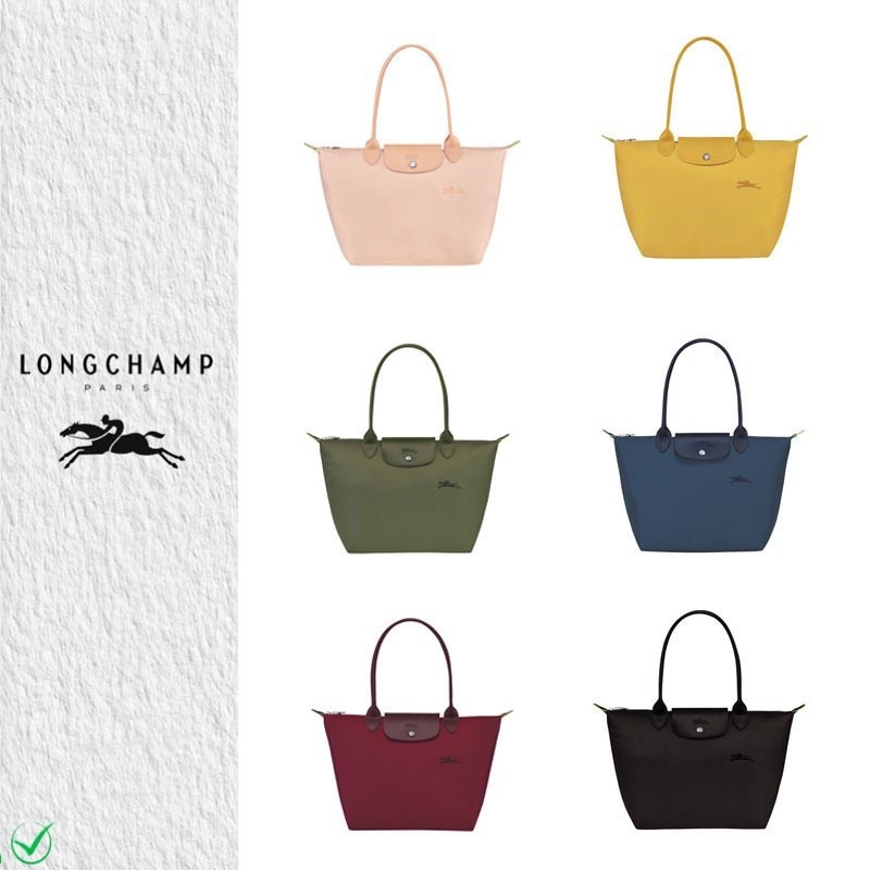 Longchamp Bag, Neo Green Collection, Size L * M, Long Cable, กระเป ๋ าช ้ อปปิ ้ งพับได ้
