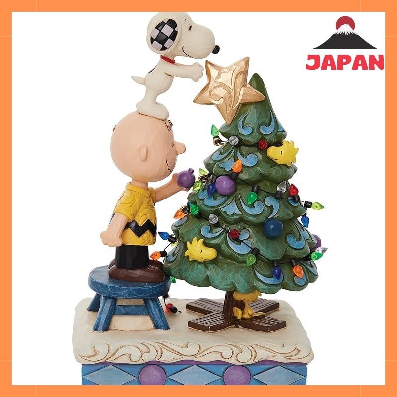 [Direct from Japan][Brand New]Enesco Jim Shore Peanuts Charlie Brown and Snoopy Tree Ornament 8.27" Multicolor