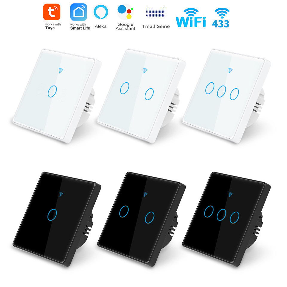 Tuya Smart Switch สวิตช์ไฟ Wifi โมดูลควบคุม 1/2/3/4 ทำงานร่วมกับ Alexa และ Google Home