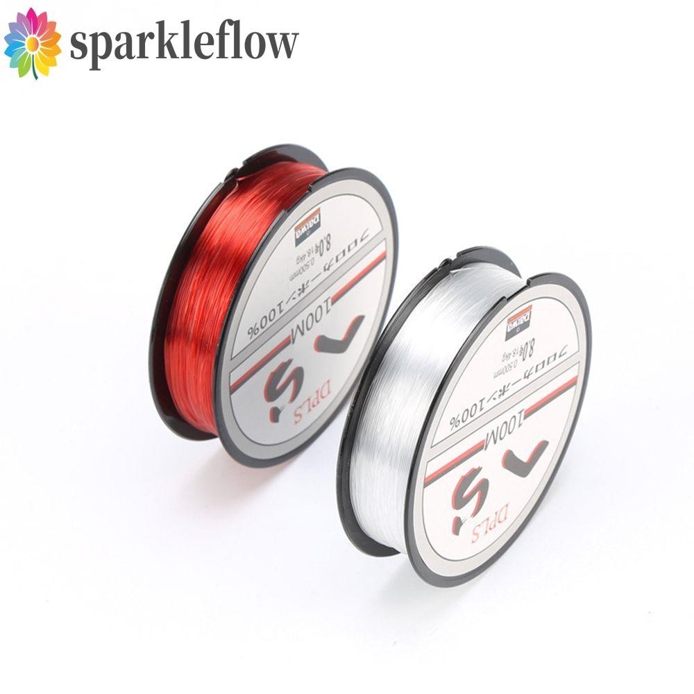 Sparkleflow สายตกปลาน ้ ําเค ็ มไนลอนทนต ่ อการสึกหรออุปกรณ ์ เสริมอุปกรณ ์ ตกปลาอุปกรณ ์ ตกปลาอุปกรณ ์ Diy วัสดุสายไนลอน