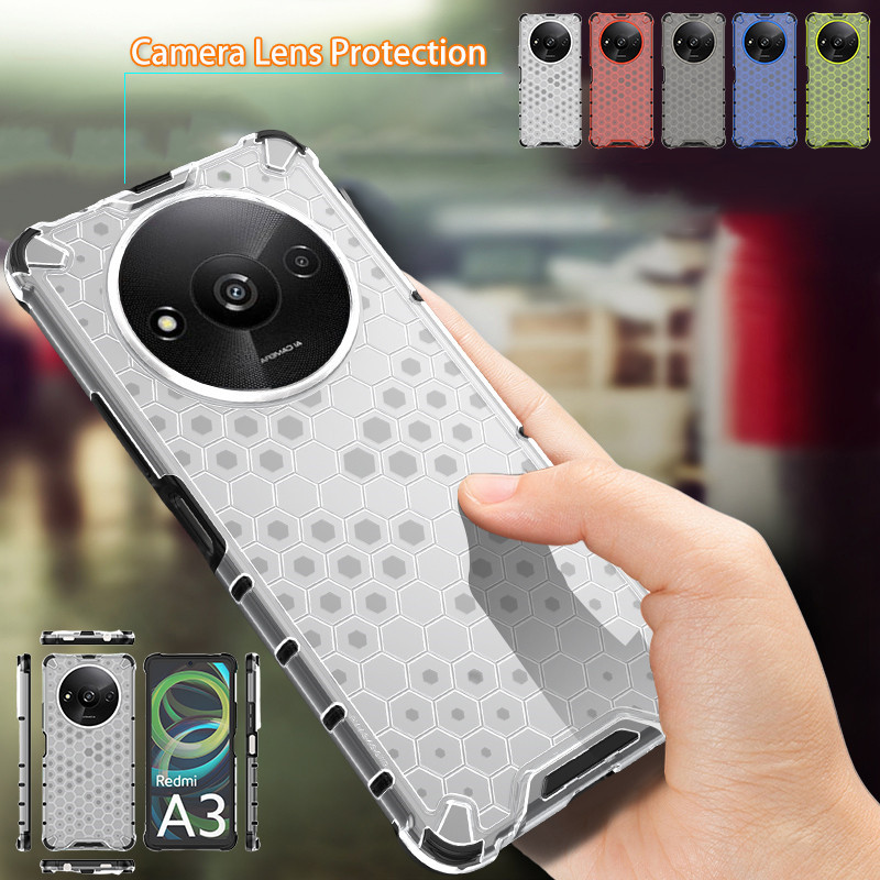 สําหรับxiaomi Redmi A3 กรณี 3 ซิลิโคน + PC Clearเคสโทรศัพท์สําหรับRedmi A2 A1 Plusกันกระแทกเกราะนุ่มTPUปกหลัง