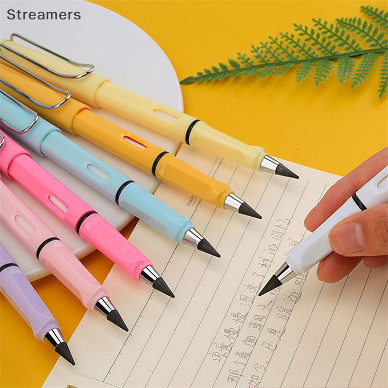{Streamers } Everlasg Pencil Infinite Pencil Technoy Inkless Metal Pen Magic Pencils Drawing Not Easy To Break The Straight Pencil ใหม ่