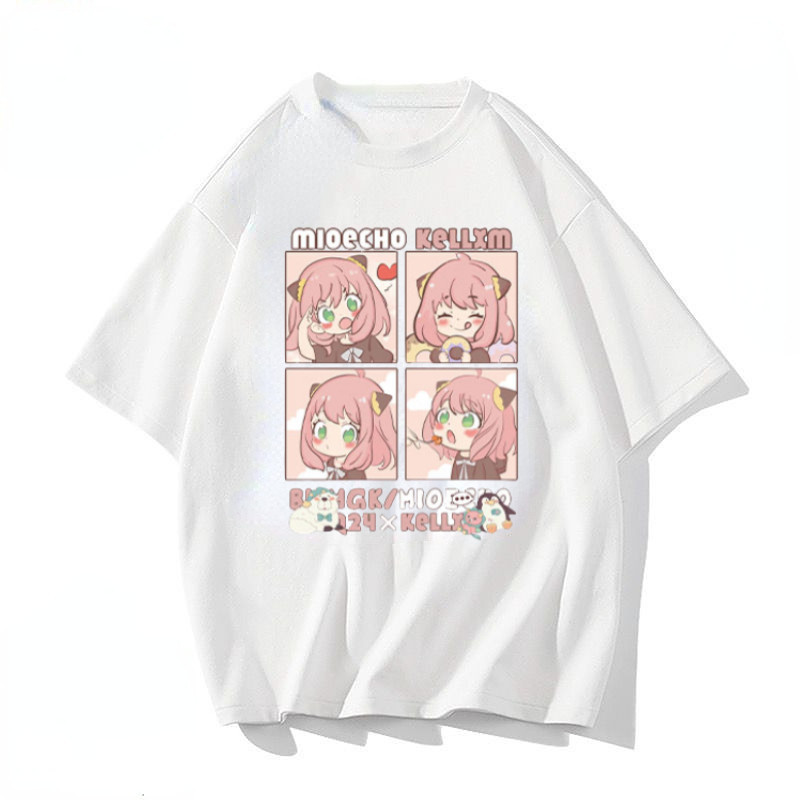 PolyesterSummer ใหม่น่ารักผู้หญิงคอกลมแขนสั้นเสื้อยืดลําลองหลวมอเนกประสงค์นักเรียน Tshirt