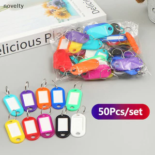 Nly 50 ชิ้นที่มีสีสันพวงกุญแจแท็กกุญแจป้าย ID ชื่อ TEL หมายเลข Marker แท็ก Baggage แท็ก N