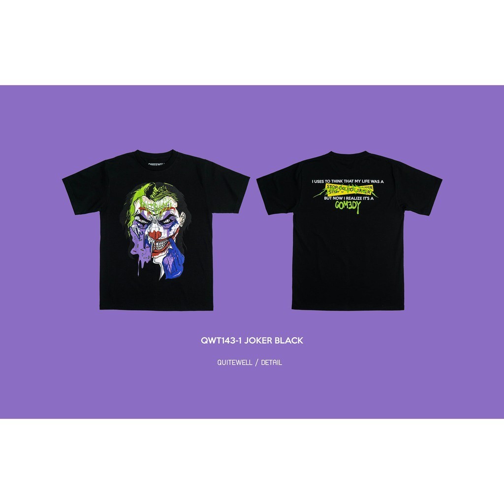 สินค้าใหม่ช่วงฤดูร้อนปี 2024 เสื้อยืดแขนสั้น ไซส์ S-5XL JOKER BLACK เสื้อผู้ชาย Oversize สกรีนลาย สี