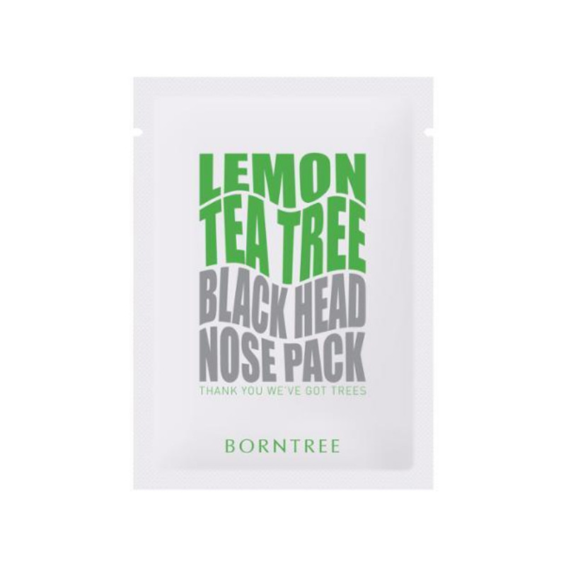 BORNTREE Lemon Tea Tree Black Head Nose Pack 10 sheets