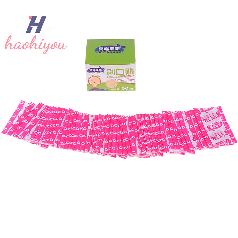 <haohiyou> 100 ชิ้น/กล่อง Mini Round กาวแบบใช้แล้วทิ้ง Band-aid Wound Plaster Nice