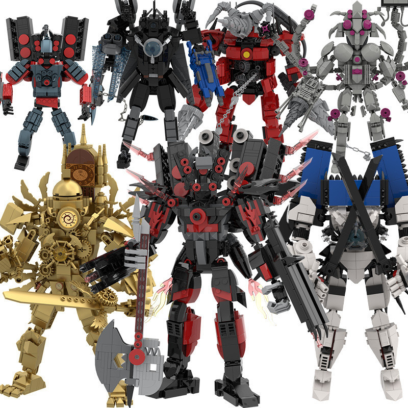 Skibidi ห้องน้ํา Lego Titan TV man พร้อมโซ่ลําโพง Titan cameraman อัพเกรดลําโพง man Building Blocks 