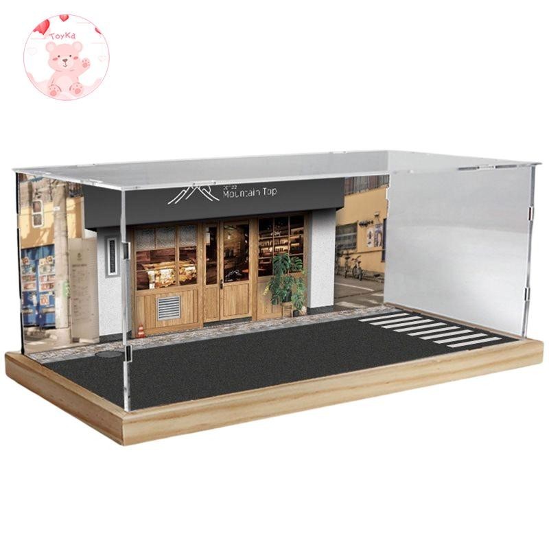 [Whbadguy] ฉากญี่ปุ่น 1/32 Scale Parking Lot Display Case ฉากยานพาหนะของเล่นแสดงสําหรับรถยนต์โมเดลขนาด 1/32