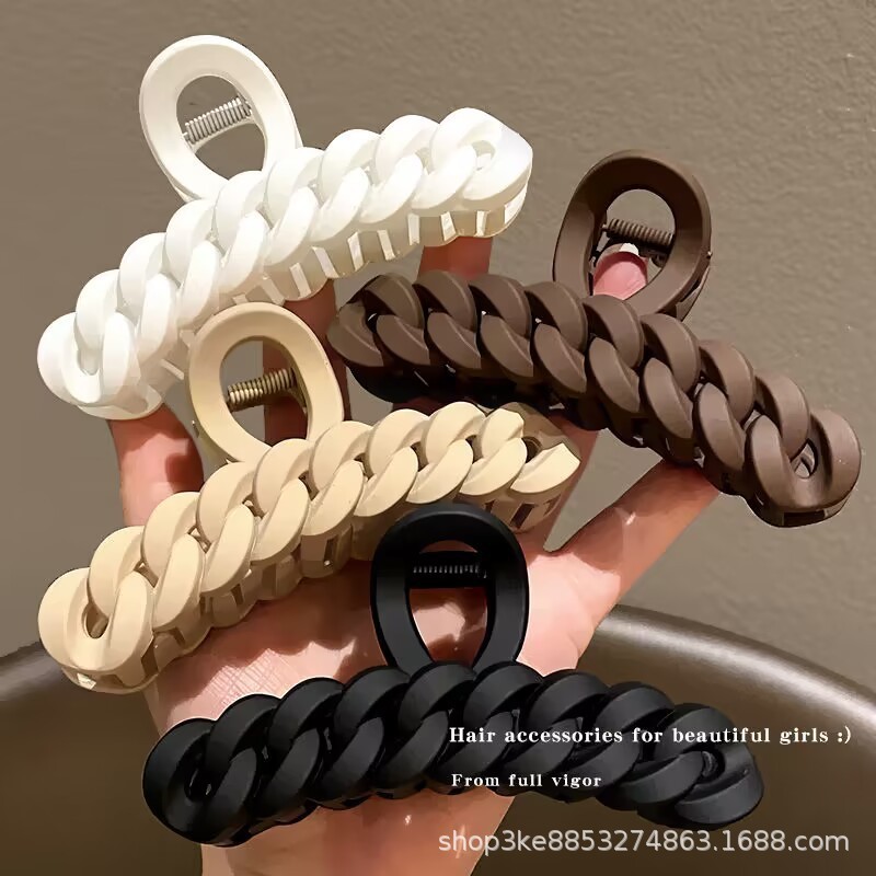 4/3/2/1ชิ ้ นเกาหลี Twist Pattern Senior Sensory Milk Coffee Color Grab Hair Clip หญิง