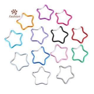 [แฟชั่น] คลิปคาราบิเนอร์อลูมิเนียมรูปดาวห้าแฉกแคมป์ปิ้งกลางแ…