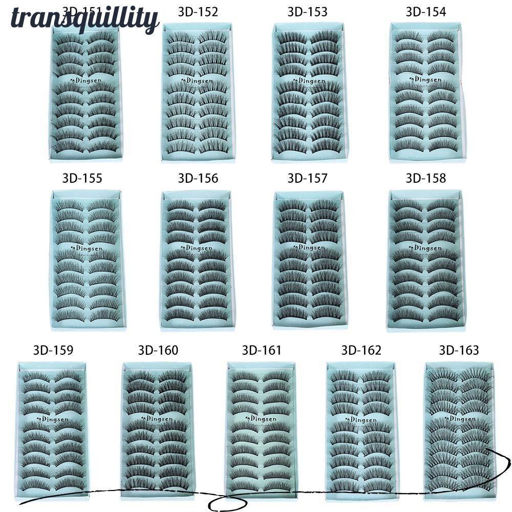 Transquiillity ขนตาปลอมผู ้ หญิงปุย Super Soft Pure Hanmdade ธรรมชาติยาว