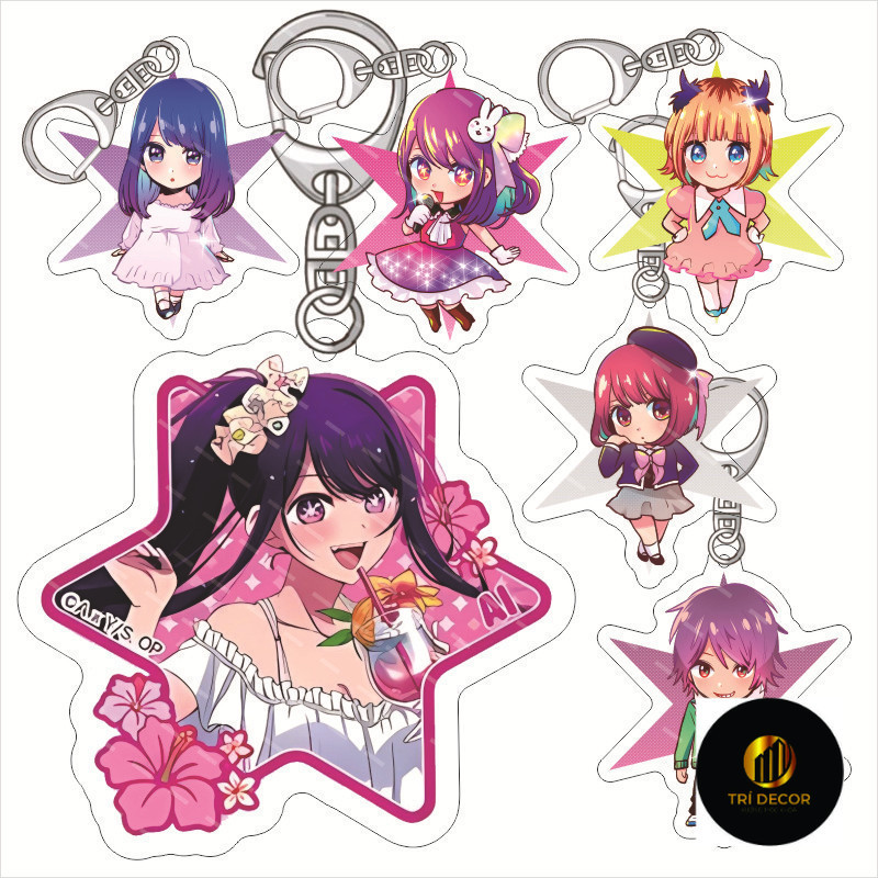พวงกุญแจจี้เด็ก My Push no Ko Hoshino Akuya Hoshino Ruby Hoshino Ai อะคริลิค
