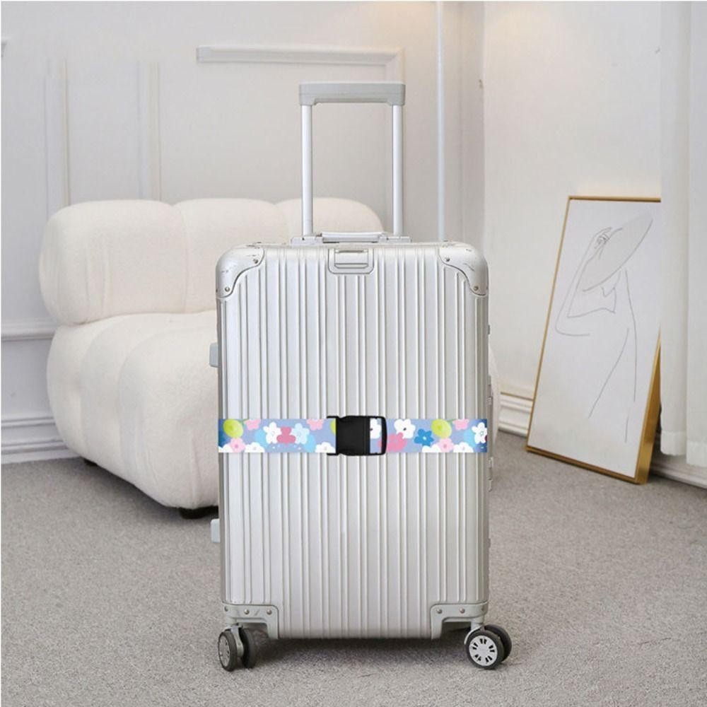 Lemontre เข็มขัดกระเป๋าเดินทาง,หลากสี 1.8M/2M Baggage Bunding Strap,ทนทานดอกไม้ลายบรรจุปลอดภัยสะดวกหัวเข็มขัดกระเป๋าเดินทางอุปกรณ์เสริมการเดินทาง