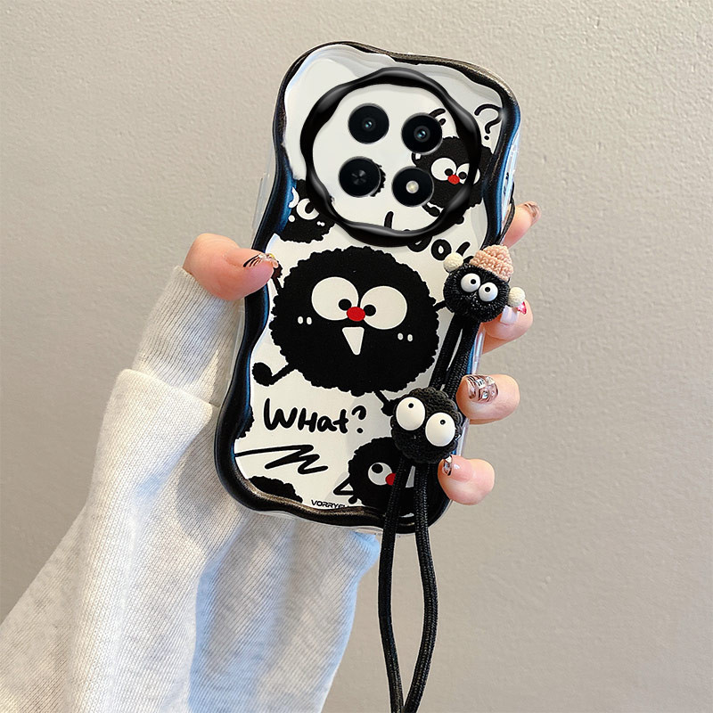 ซิลิโคนนุ่มกรณีการ์ตูนเคลือบกรณีสายคล้องมือโทรศัพท์มือถือ Graffiti กรณี Anti-drop กรณีเหมาะสําหรับ OPPO Realme 12 5G/Realme 12X 5G/Realme Narzo 70X 5G/Realme C65 5G