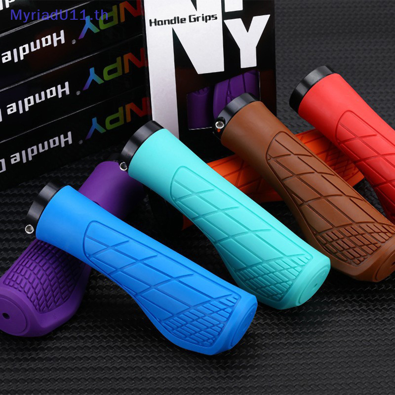 MyriadU 1 คู่ Grips กันกระแทกจักรยาน Handlebar Cover Anti-Slip ล็อค Grips Ergonomic ขี่จักรยานยาง Handle Grips TH