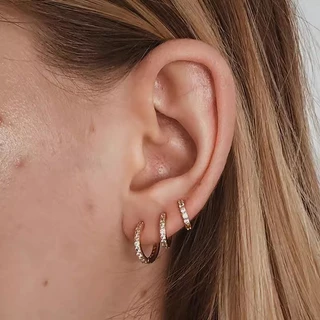 Roselife คลาสสิก 6mm/8mm/10mm S925 เงินคริสตัลรอบ Hoop ต ่ างหูผู ้ หญิงทุกวันสวมใส ่ Hypoallergenic หูเครื ่ องประดับอุปกรณ ์ เสริม