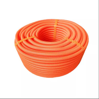 PER / ROLL PVC 1/2 3/4 orange currugated flexible conduit hose Wire conduit 50-100meter