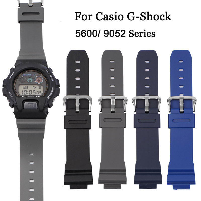 TPU สายนาฬิกายางสําหรับ Casio G-shock DW-6900 5610 5600 5000 5030 GW-M5610 G-5600 GW-B5600 นักเรียนนาฬิกาอิเล็กทรอนิกส์ซิลิโคนเรซิ่นนาฬิกาผู้หญิงสร้อยข้อมือ