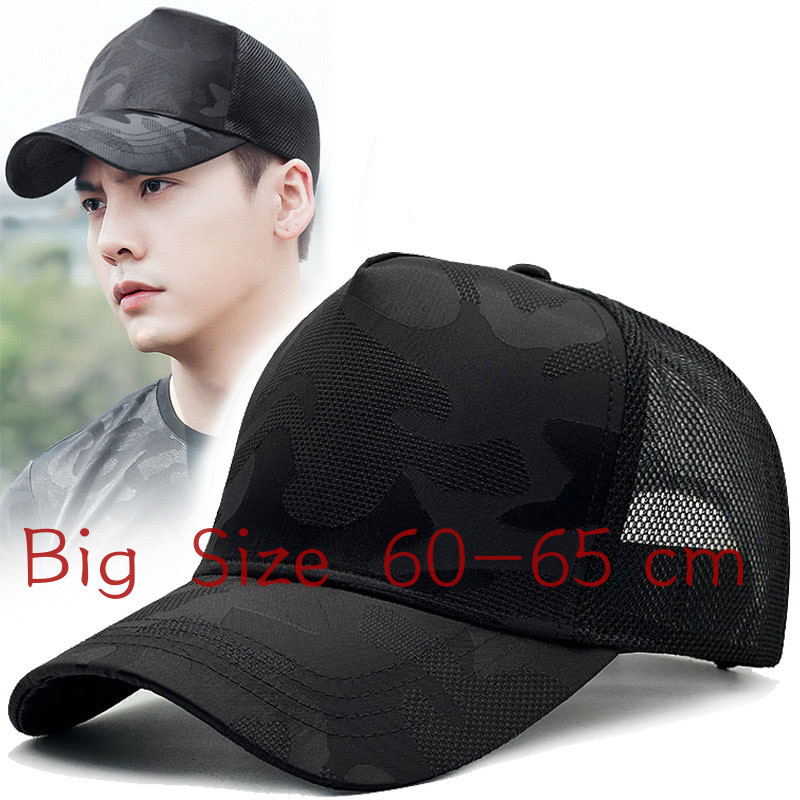 ผู้ชายผู้หญิงเบสบอลหมวกฤดูร้อนสําหรับ tbig head Snapback Hip-Hop หมวกผู้ใหญ่กีฬา Sun หมวกสบายๆขนาดใหญ่ 60-65 ซม.Visor พ่อหมวก