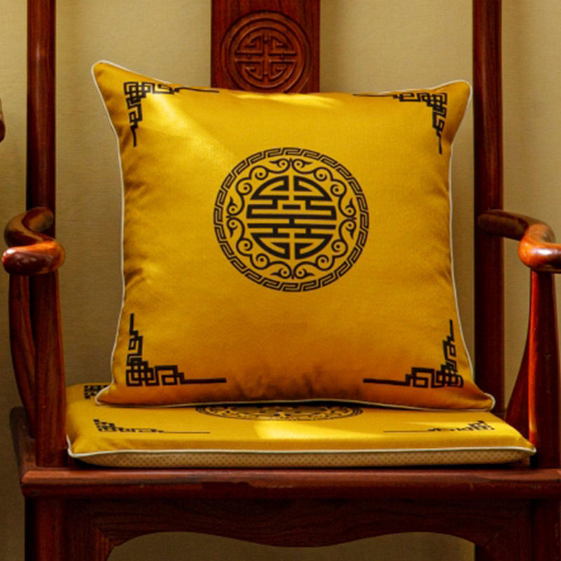 เบาะโซฟามะฮอกกานีเก้าอี้แหวนสไตล์จีน ไทชิ เก้าอี้เบาะรองนั่งเก้าอี้รับประทานอาหารเก้าอี้รอบทิศทางเก้าอี้ชาอย่างเป็นทางการหมวกเบาะเก้าอี้กันลื - รูปที่ 4