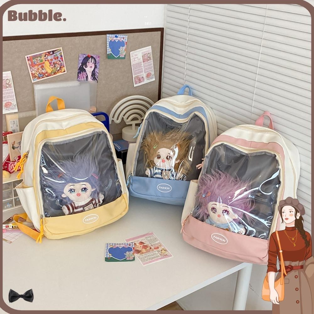 กระเป๋าสะพาย BUBBLE, กระเป๋านักเรียนใสความจุขนาดใหญ่, ขายดี Casual Y2K อินเทรนด์ Itabag Party