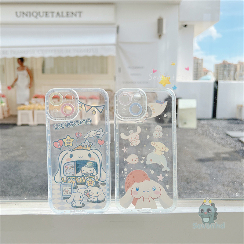 เข้ากันได้สําหรับiphone 15 14 13 12 11 Pro Max SE2020 X XR Xs Max 7 8 6 6s Plus Clearป้องกันเคสโทรศัพท์การ์ตูนCinnamoinnamon คู่แฟชั่นIns TPU Cover