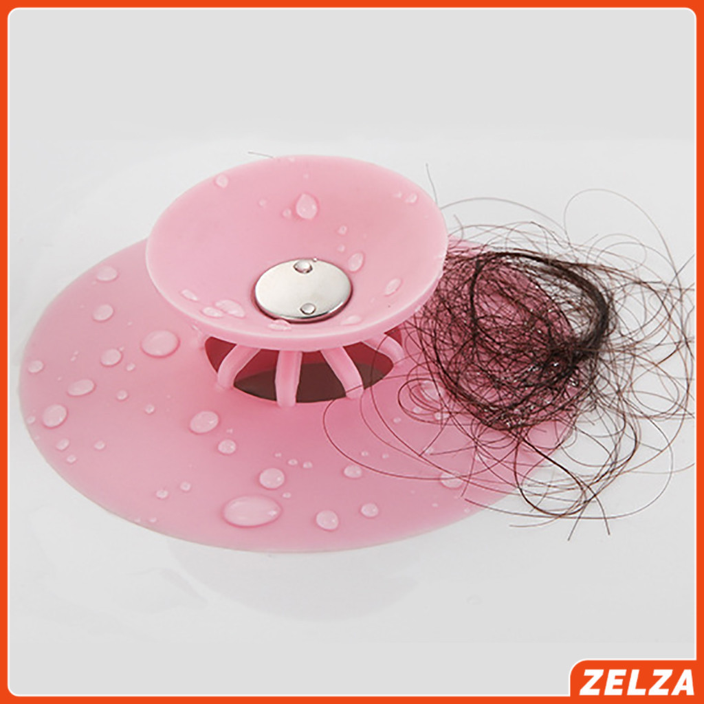 ZELZA จุกปิดท่อ ที่ปิดท่อน้ำทิ้ง กรองเส้นผม ป้องกันท่ออุดตัน ฝาปิดท่อดักจับสิ่งสกปรก flex drain store & hair catcher