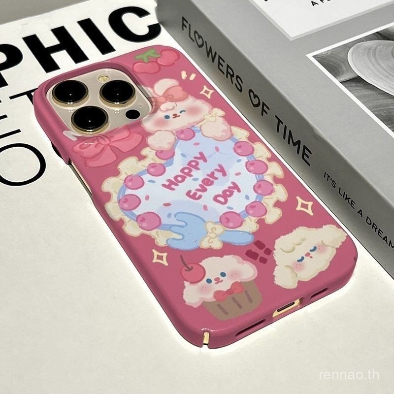 Coc Love Mirror Dessert Bunny Girl Heart Appleเคสโทรศัพท์เหมาะสําหรับiPhone 13 14 Pro Max 15 Plusป้องกันฝุ่นXR 7 Plus 8 PlusกันกระแทกXS Max 11 15 Pro Max 12 เคสซิลิโคนAnti-drop QISW