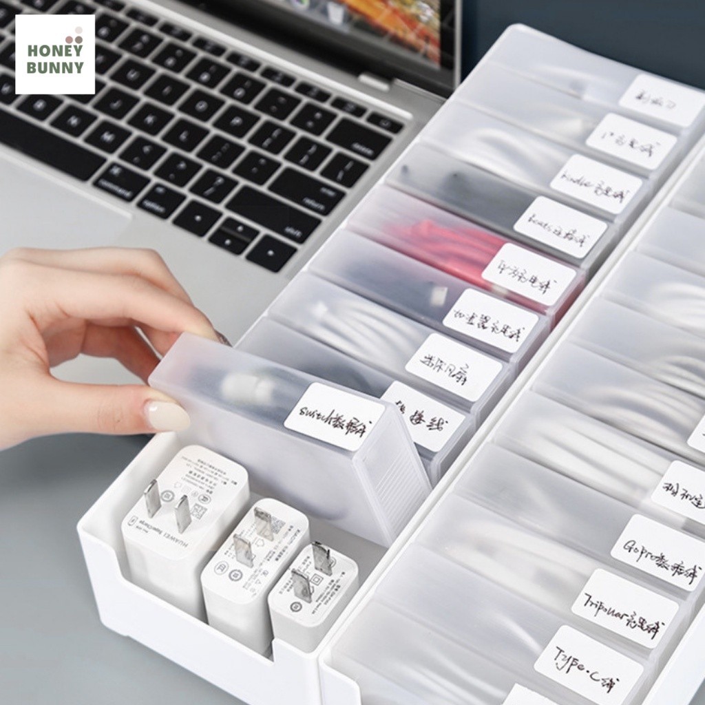 กล่องเก็บสายชาร์จ แบบ 1 และ 5 ชิ้น ยาว 19cm ใส่ของเอนกประสงค์ พกพาได้ 1 ชิ้น/ 5 ชิ้น
